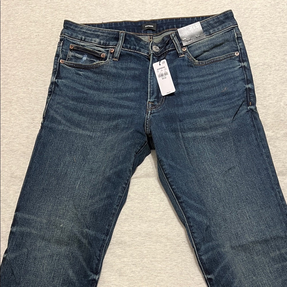 Express Men's Dark Blue Slim Jeans